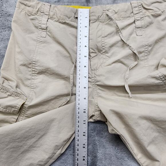 Gloria Vanderbilt Pants Womens 10 PETITE Tan Cargo Capri Drawstring Lightweight - Picture 9 of 11